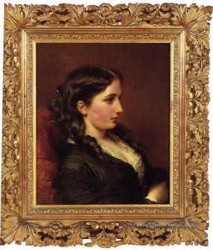 Franz Xaver Winterhalter œuvres - Étude d’une fille dans le profil portrait royauté Franz Xaver Winterhalter